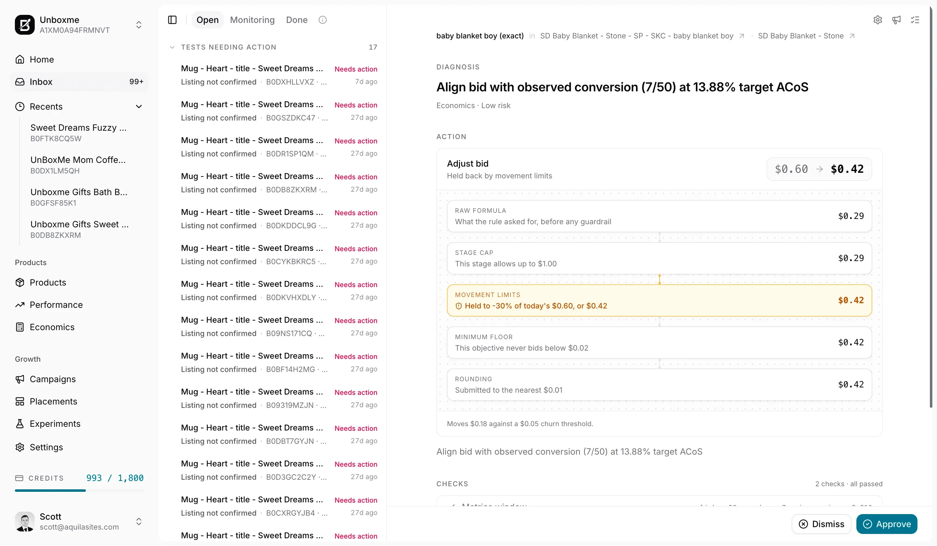 BoostSR — Every bid change shown with the reasoning behind it